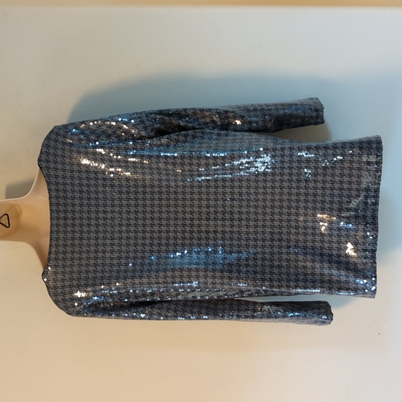 Chicos Houndstooth Sequin Tunic M - Picture 6 of 16